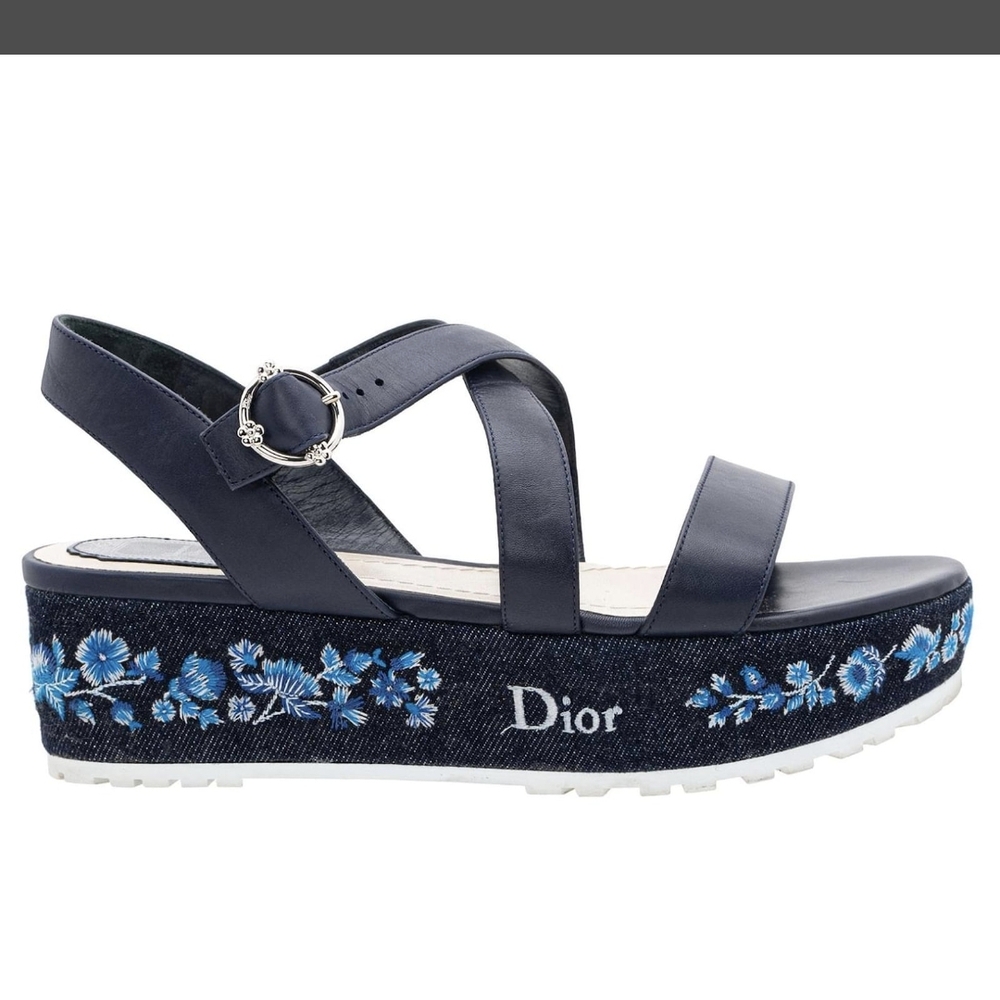 Dior Women's Floral Platform Sandals - Picture 6 of 6
